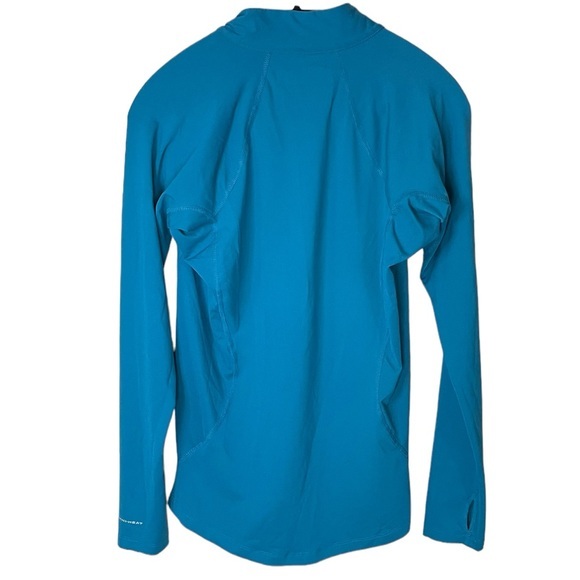 Columbia‎ Omni-Heat Quarter Zip Pullover Teal Turquoise Silver Women Size Medium - Picture 2 of 10